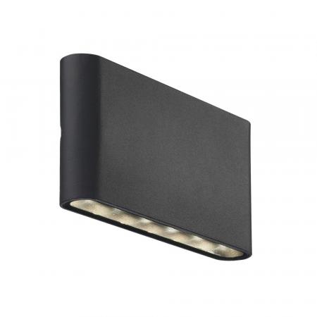 Flache LED-Außenwandleuchte schwarz Superschlankes Design